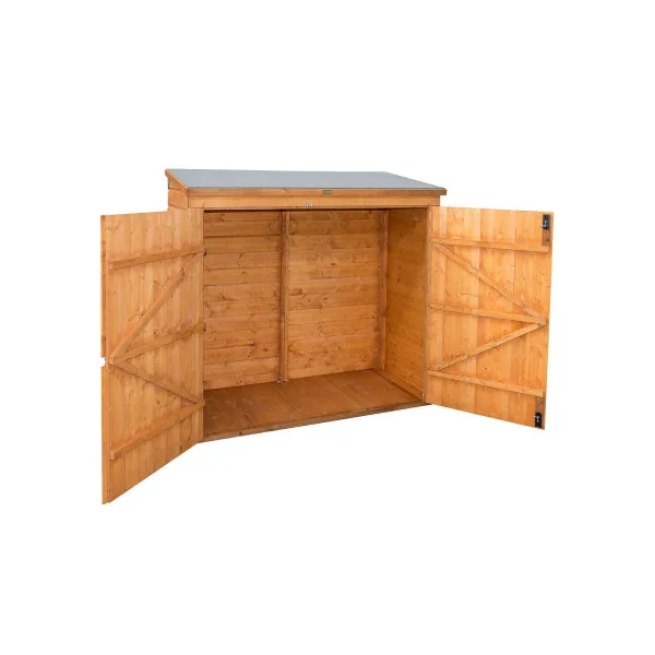Abri vélo Bois 1,50m² Adossable Bois traité Armoire de jardin