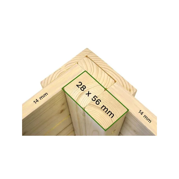 Abri Vélo Bois 2,10m² Bois Naturel 14mm + Plancher Armoire de jardin