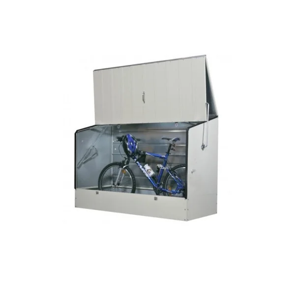 Abri Vélo Créme Rangement Vélo 1750L en Acier Galvanisé Gainé PVC
