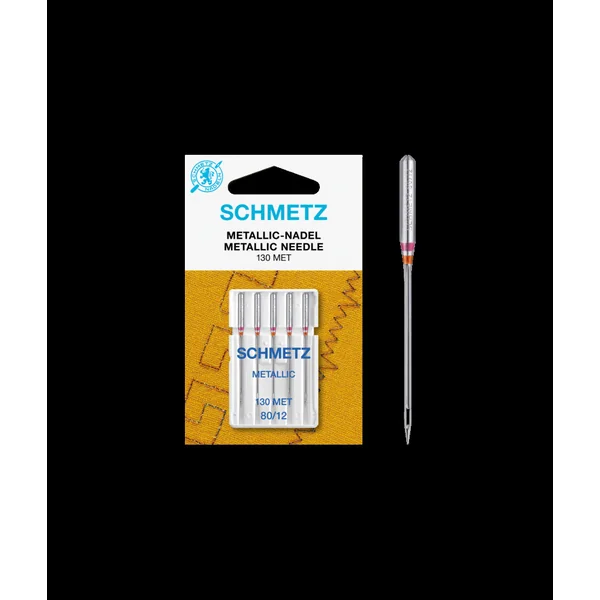 Aiguilles Metallic pour machine à broder - Dimension 80/12 - 130 MET - 5 Pces - SCHMETZ