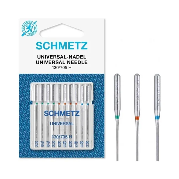 Aiguilles Universelles pour Machine - Assortiment Mix 70,80,90,100 - 130/705H - 10 pces - SCHMETZ