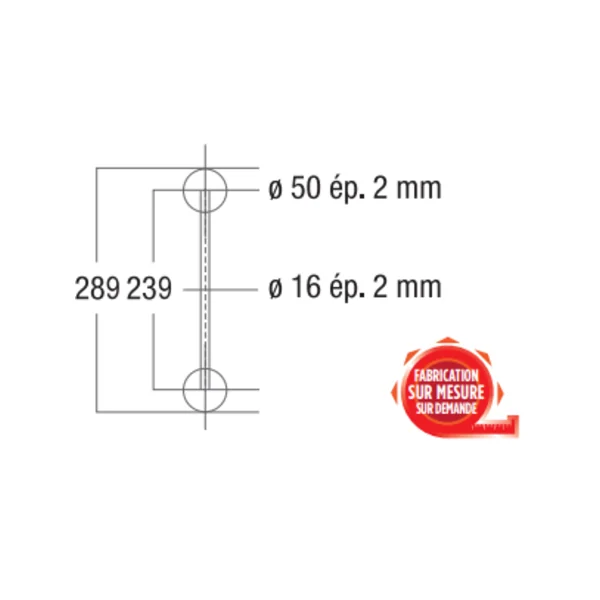 Angle de structure Vertical échelle ASD AEX22V, 90°