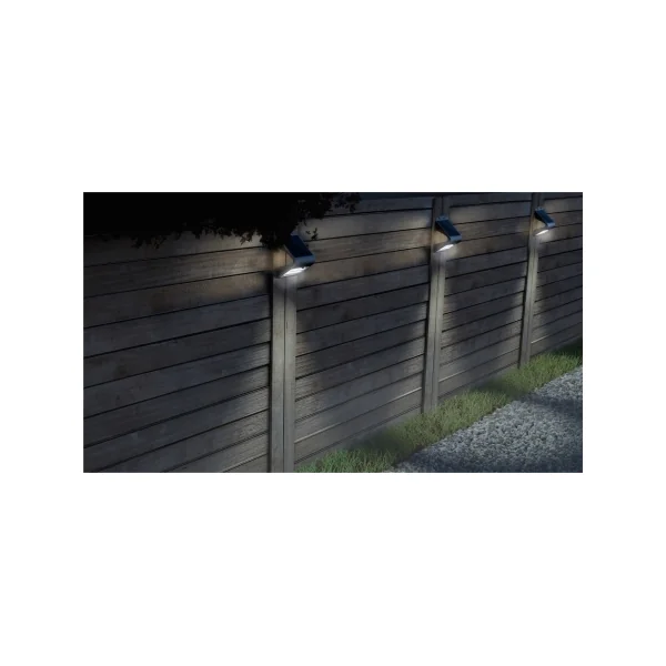 Applique solaire 400 lumens noire 3,2W avec détecteur