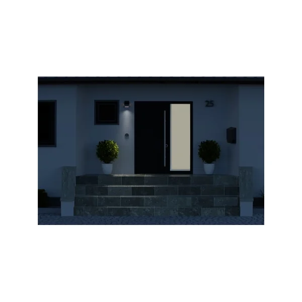 Applique solaire 400 lumens noire 3,2W avec détecteur