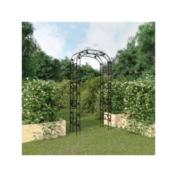 Arche de jardin Noir en Acier Arche jardin Métal Arche en Métal Arche plantes grimpantes