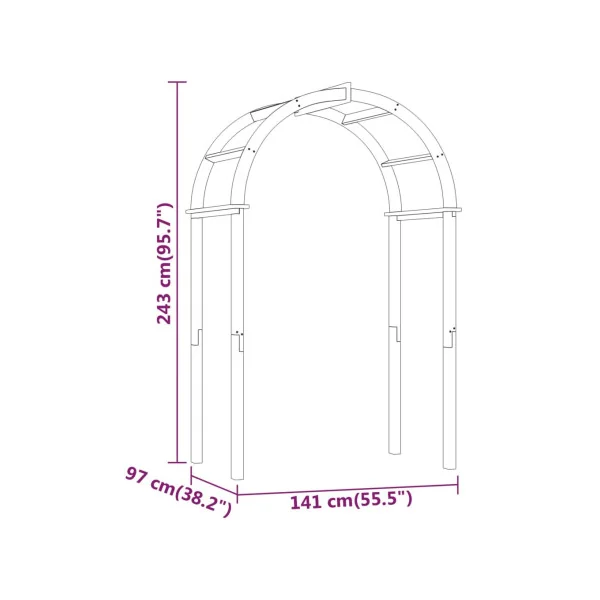 Arche de jardin Robuste Pin massif Arche jardin bois Arche en bois Arceau jardin Arche plantes grimpantes