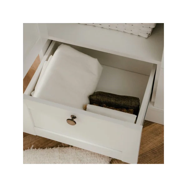 Armoire blanche 3 portes 3 tiroirs Armoire contemporaine Armoire chambre Placard chambre