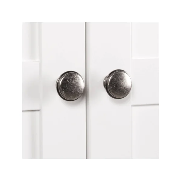 Armoire blanche 5 portes 2 tiroirs Armoire contemporaine Armoire chambre Placard chambre
