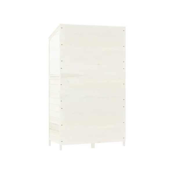 Armoire de Jardin Blanche GM en Sapin massif Armoire en bois Armoire Extérieure