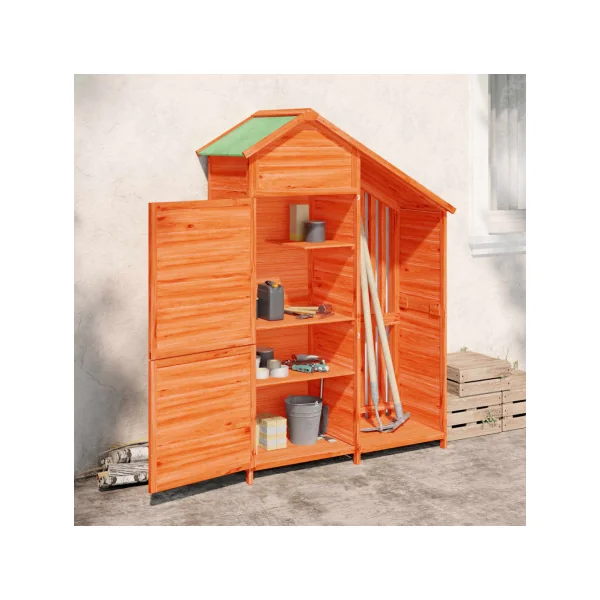 Armoire de Jardin + bûcher Armoire en bois Armoire extérieure en Pin Massif