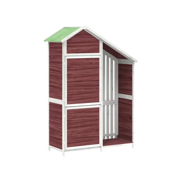 Armoire de Jardin Café + bûcher Armoire en bois Armoire extérieure en Pin Massif