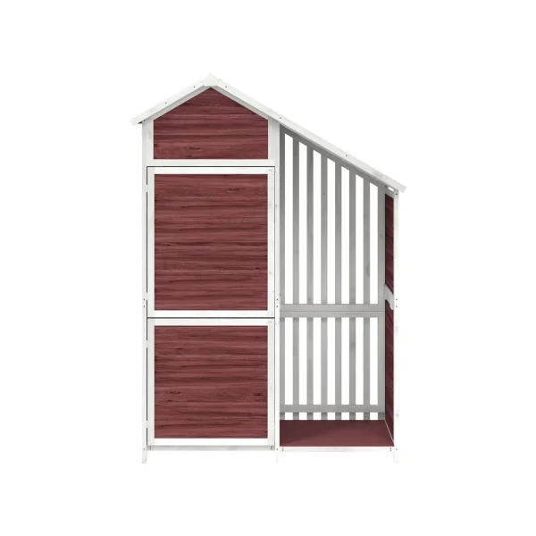 Armoire de Jardin Café + bûcher Armoire en bois Armoire extérieure en Pin Massif