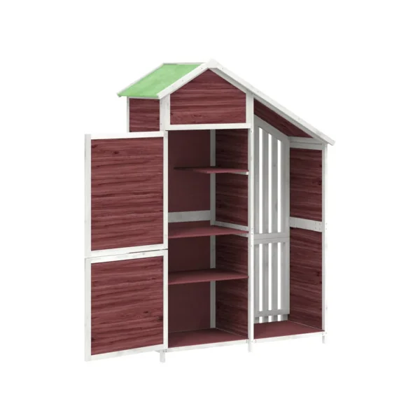 Armoire de Jardin Café + bûcher Armoire en bois Armoire extérieure en Pin Massif