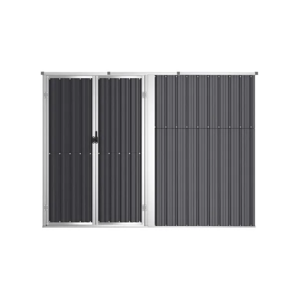 Armoire de jardin Grand modèle outillage grise anthracite galvanisée Armoire en métal Armoire extérieure