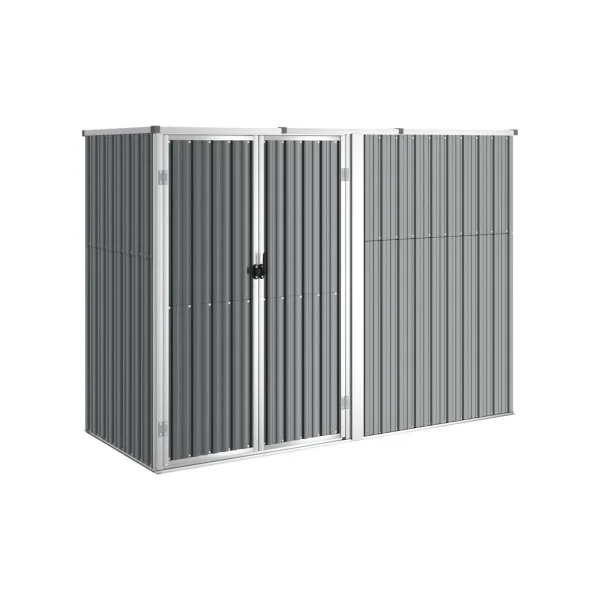 Armoire de jardin Grand modèle outillage grise galvanisée Armoire en métal Armoire extérieure