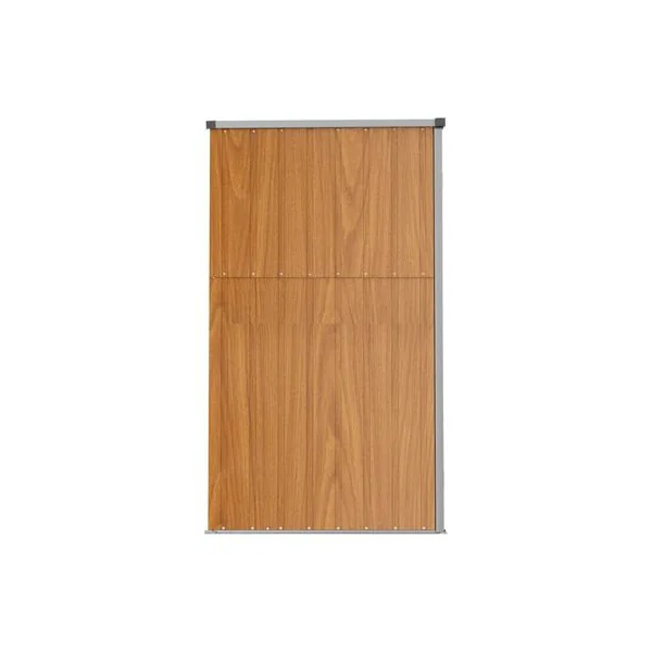 Armoire de jardin Grand modèle outillage imitation bois galvanisée Armoire en métal Armoire extérieure