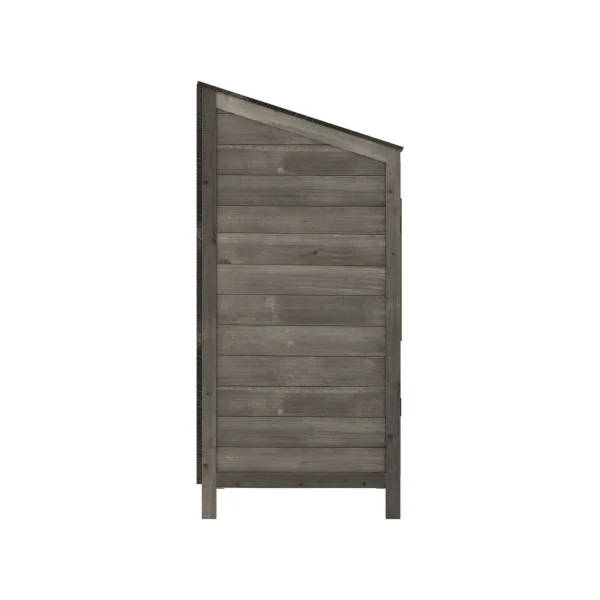 Armoire de Jardin Gris Foncé en Sapin massif Armoire en bois Armoire Extérieure