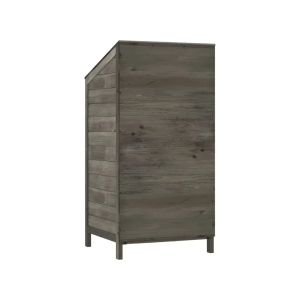 Armoire de Jardin Gris Foncé en Sapin massif Armoire en bois Armoire Extérieure