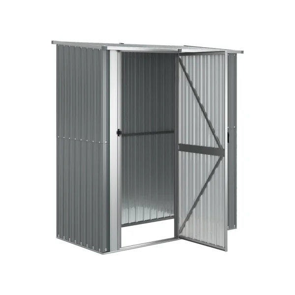 Armoire de Jardin Gris Galvanisée Armoire en métal Armoire extérieure en Acier