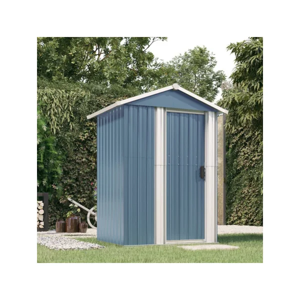 Armoire de Jardin Gris Galvanisée Petit Abri de Jardin 1,22m² Abri jardin métallique