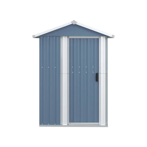 Armoire de Jardin Gris Galvanisée Petit Abri de Jardin 1,22m² Abri jardin métallique