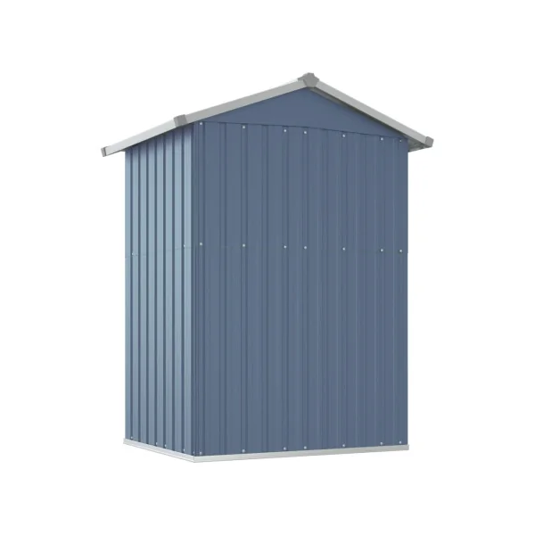 Armoire de Jardin Gris Galvanisée Petit Abri de Jardin 1,22m² Abri jardin métallique