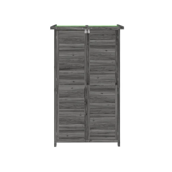 Armoire de Jardin Grise en Pin massif Armoire en bois Armoire Extérieure