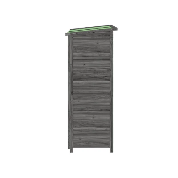 Armoire de Jardin Grise en Pin massif Armoire en bois Armoire Extérieure