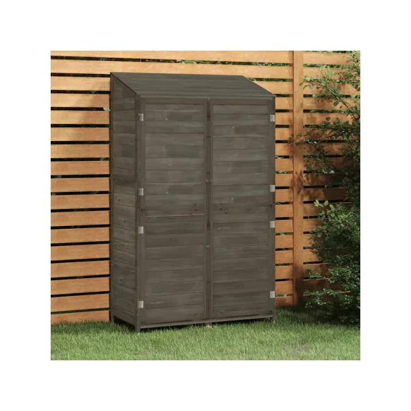Armoire de Jardin Grise GM en Sapin massif Armoire en bois Armoire Extérieure