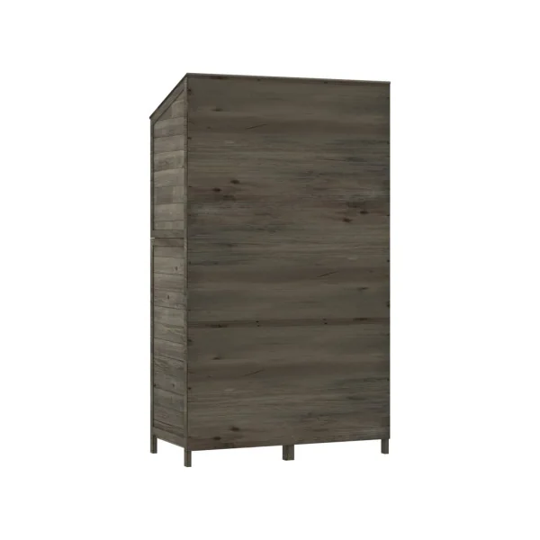 Armoire de Jardin Grise GM en Sapin massif Armoire en bois Armoire Extérieure