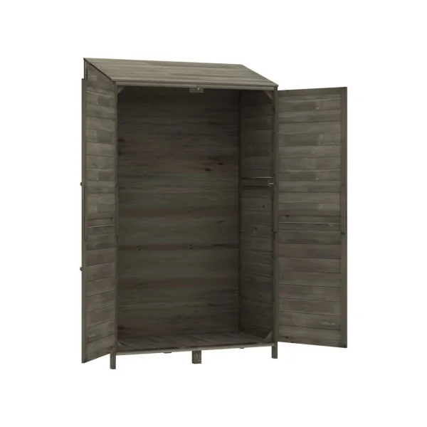 Armoire de Jardin Grise GM en Sapin massif Armoire en bois Armoire Extérieure