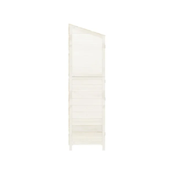 Armoire de Jardin Haute Blanche en Sapin massif Armoire en bois Armoire Extérieure