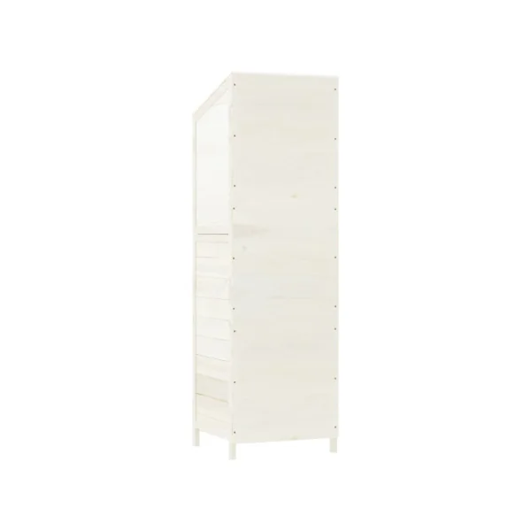 Armoire de Jardin Haute Blanche en Sapin massif Armoire en bois Armoire Extérieure