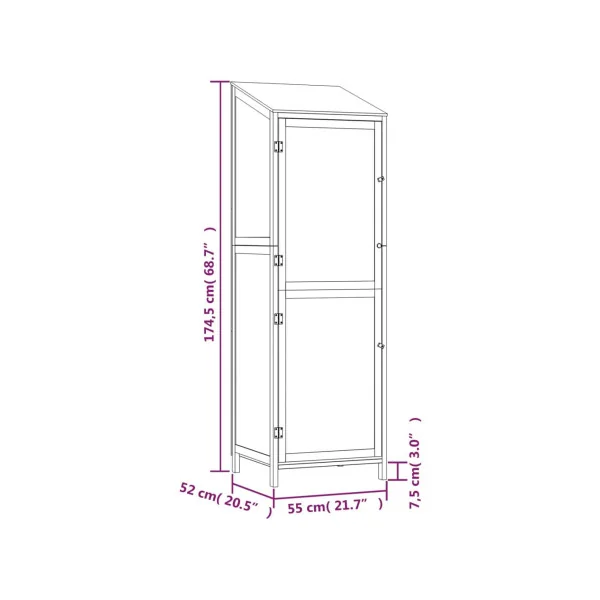 Armoire de Jardin Haute Blanche en Sapin massif Armoire en bois Armoire Extérieure