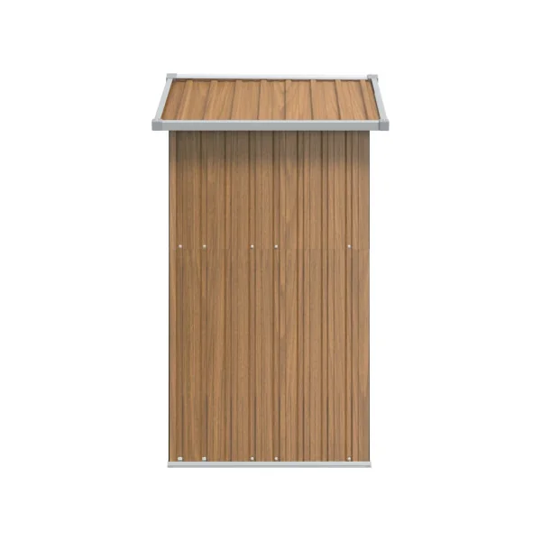 Armoire de Jardin Imitation bois Galvanisée Petit Abri de Jardin 1,22m² Abri jardin métallique