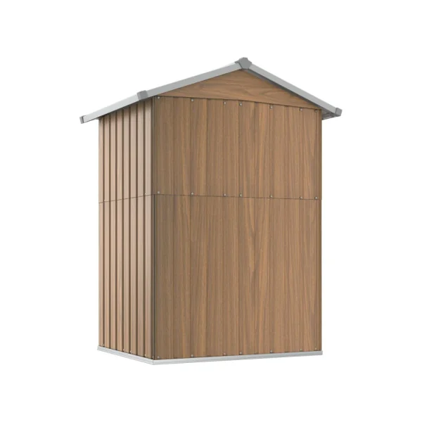 Armoire de Jardin Imitation bois Galvanisée Petit Abri de Jardin 1,22m² Abri jardin métallique