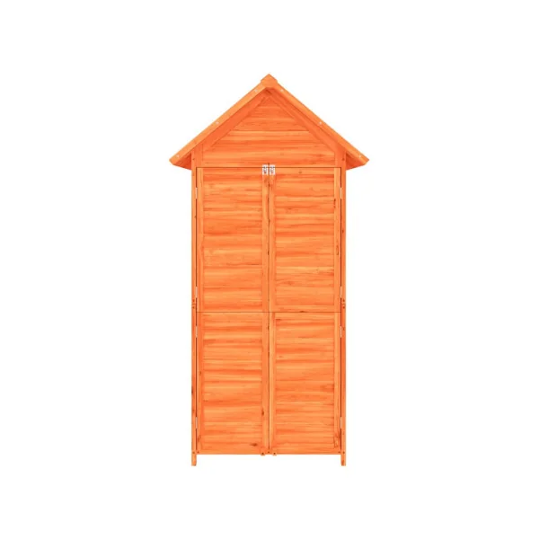 Armoire de Jardin Marron Pin massif Armoire en bois Armoire Extérieure