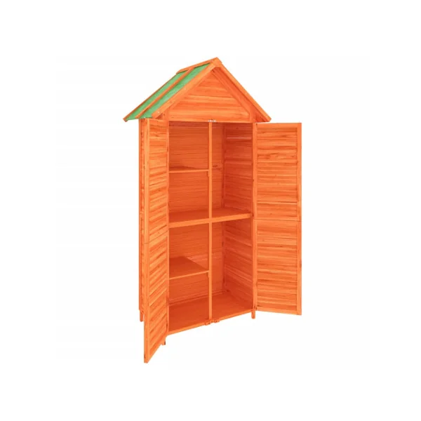 Armoire de Jardin Marron Pin massif Armoire en bois Armoire Extérieure