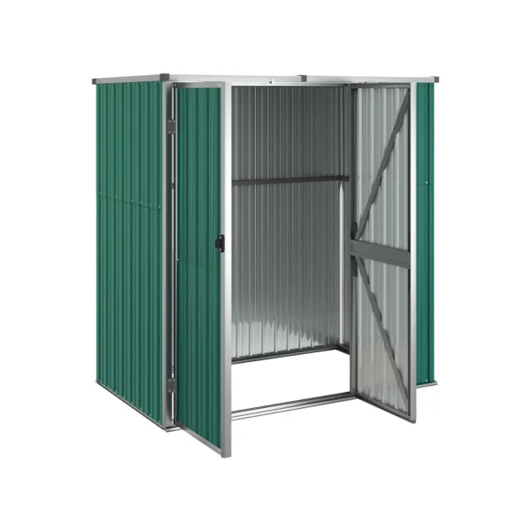 Armoire de jardin outillage verte galvanisée Armoire en métal Armoire extérieure