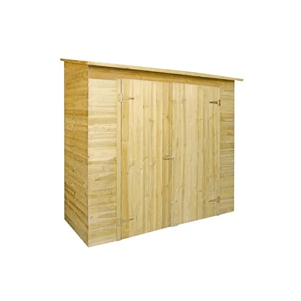 Armoire de jardin pin autoclave FSC Hauteur 200 cm Armoire en bois armoire extérieure armoire jardin armoire de rangement