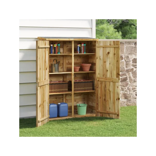 Armoire de Jardin Pin massif Armoire Outils Abri Outils Armoire en bois Armoire Extérieure