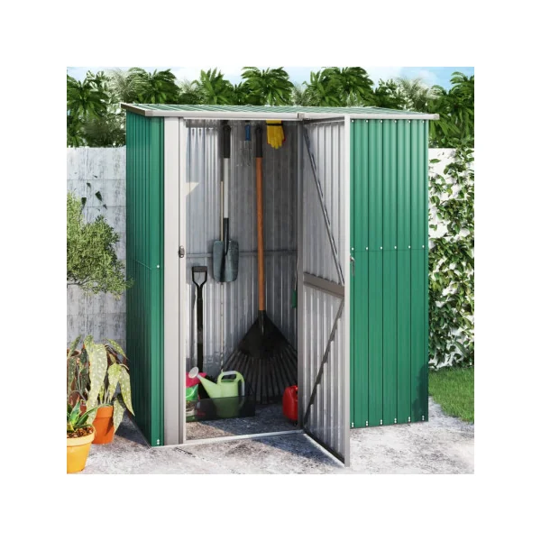 Armoire de Jardin Verte Galvanisée Armoire en métal Armoire extérieure en Acier
