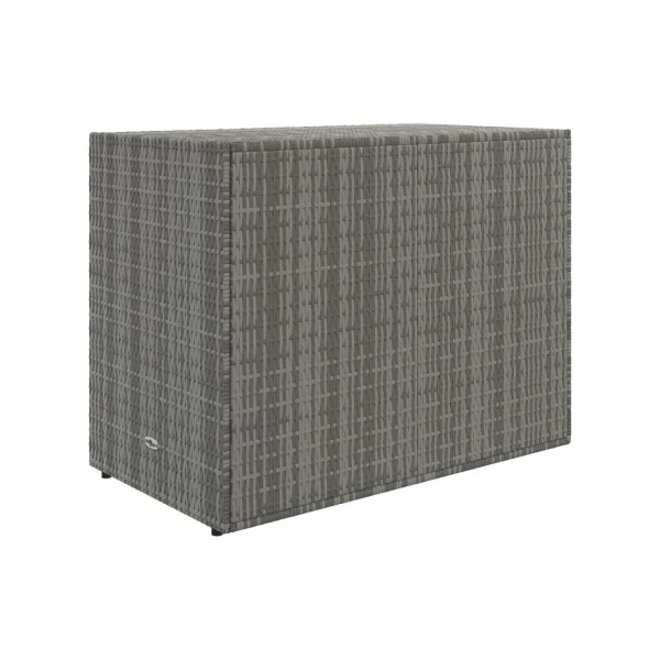 Armoire de Rangement Basse Résine Tressée Grise Armoire de Jardin Longueur 100 cm
