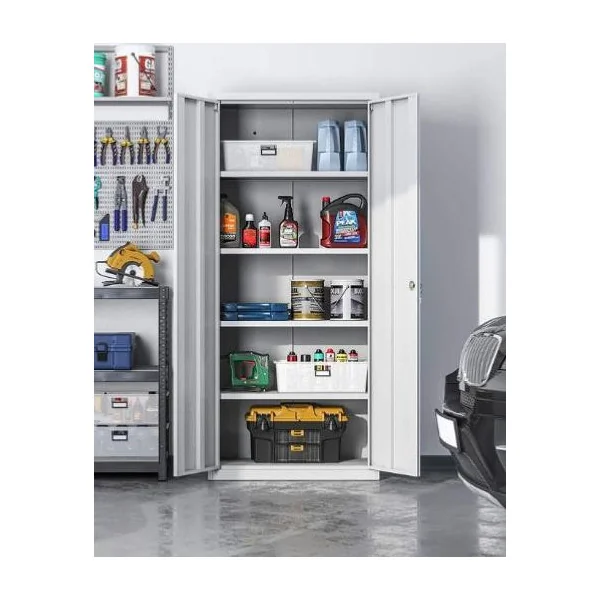 Armoire de rangement professionnel en métal avec 4 étagères Armoire métallique Armoire en métal