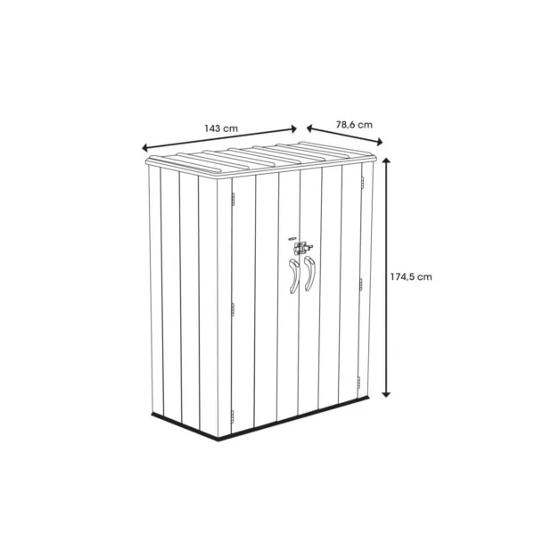 Armoire de rangement résine imitation bois 1,11m² Armoire résine moderne
