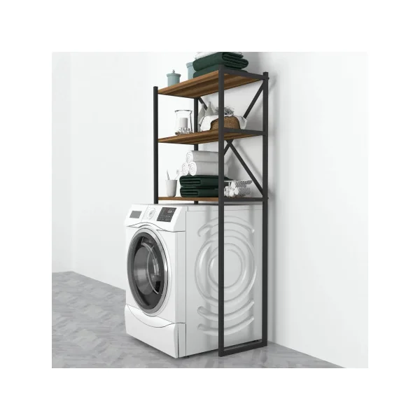Armoire lave-linge industriel noyer armoire machine à laver armoire sèche linge avec étagères