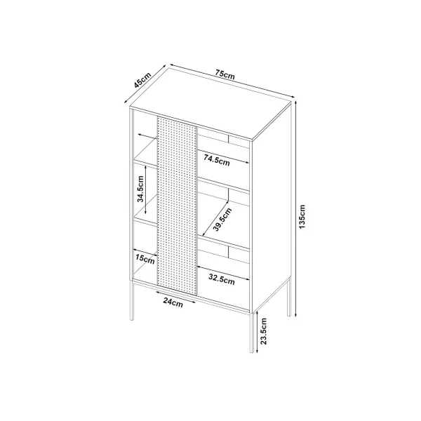 Armoire Métallique en Acier Verte Bibliothèque en Méta Meuble de Rangement