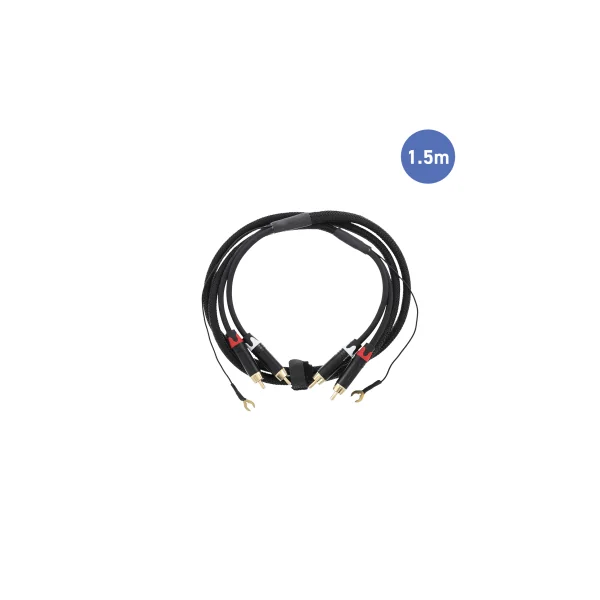 AUDIOCAB 4044 Power Studio - Câble RCA avec masse pour platine vinyle longueur 1.5m