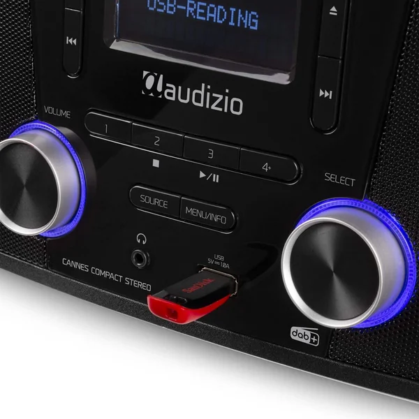 Audizio Cannes Radio DAB+ et FM, Bluetooth, Lecteur CD