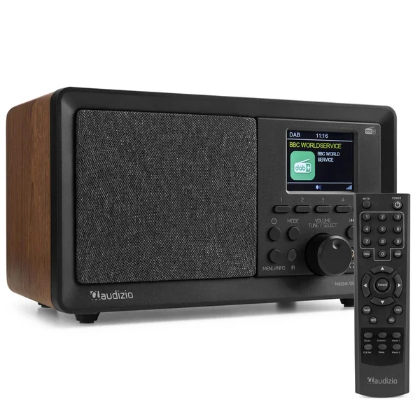 Audizio Padova Radio Réveil DAB+ avec Bluetooth - Bois